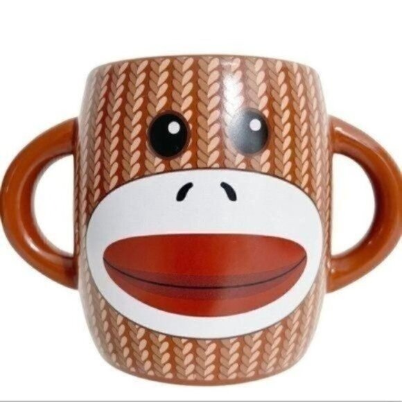 Sock Monkey 2 Handled Mug 16 Ounce Galerie Cup - Picture 4 of 6